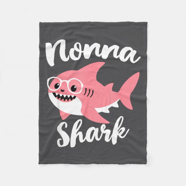 Nonna Shark Muttertag Oma Lustig  Fleecedecke (Vorderseite)