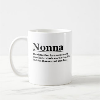 Nonna Tasse. Personalisiertes Großmutter-Geschenk. Kaffeetasse