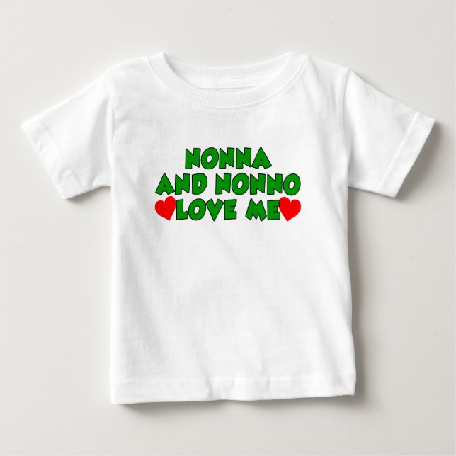 Nonna und Nonno Liebe ich Baby T-shirt (Vorderseite)