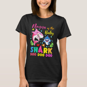 Nonna vom Geburtstagshai Pink Blue Doo Doo T-Shirt
