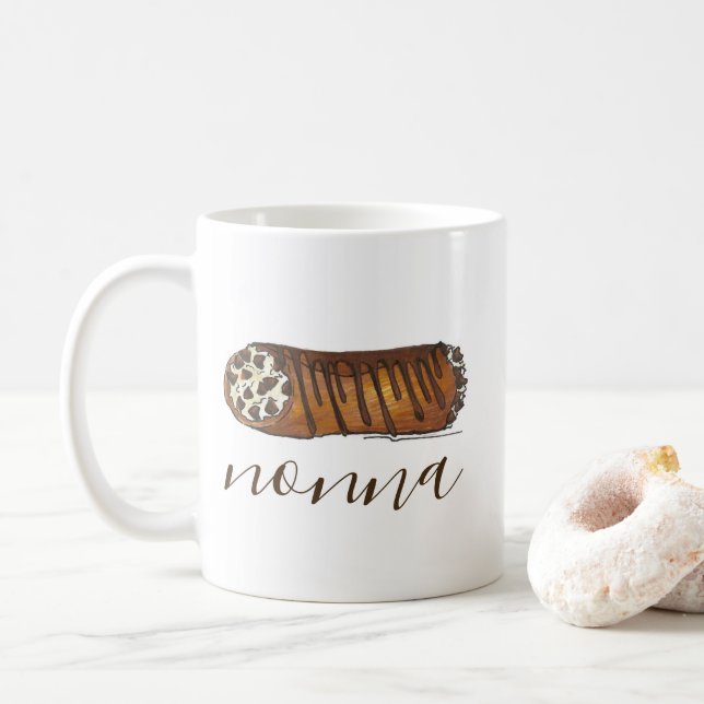 Nonna's Kitchen Italienische Großmutter Cannoli Ko Kaffeetasse (Mit Donut)