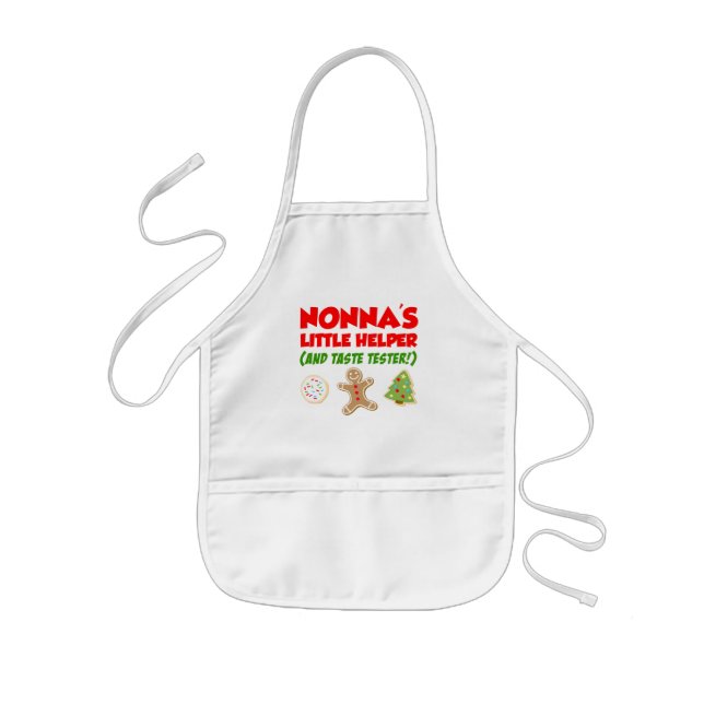 Nonnas kleine helferische Weihnachtskekse Kinderschürze (Vorne)