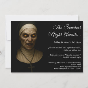 Nonne hantée Invitation à une soirée costumée Ha