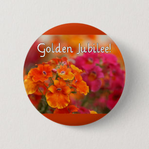 Nonnen 50. Jubiläum - Geschenke für Blumendesign Button