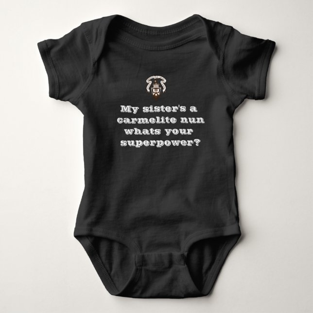Nonnen-Baby-Anzug meiner Schwester ein carmelite Baby Strampler (Vorderseite)