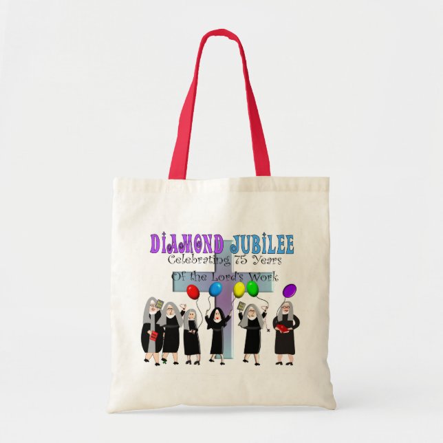 Nonnen-Diamant-75. Jubiläum-Geschenke Tragetasche (Vorne)