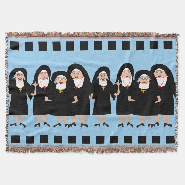 Nonnen, die schwarze Gewohnheiten tragen Decke (Vorderseite)
