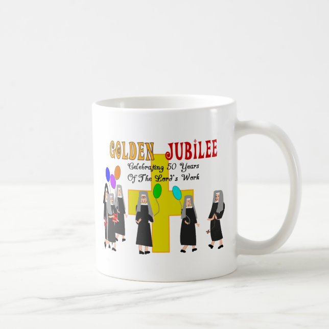 Nonnen-goldene Jubiläum-Geschenke Kaffeetasse (Rechts)