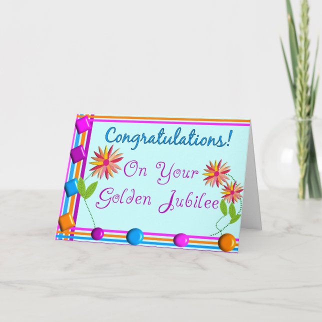 Nonnen-goldene Jubiläum-Geschenke Karte (Vorderseite)