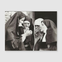 NONNEN RAUCHEN VINTAGE FOTO Karte