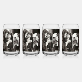 Nonnen Rauchen Vintages Foto Dosenglas