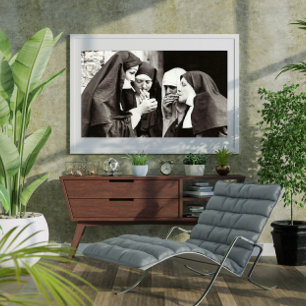 Nonnen Rauchen Vintages Foto Poster