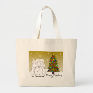 Nonnen Weihnachtskarten und Geschenke Künstlerisch Jumbo Stoffbeutel
