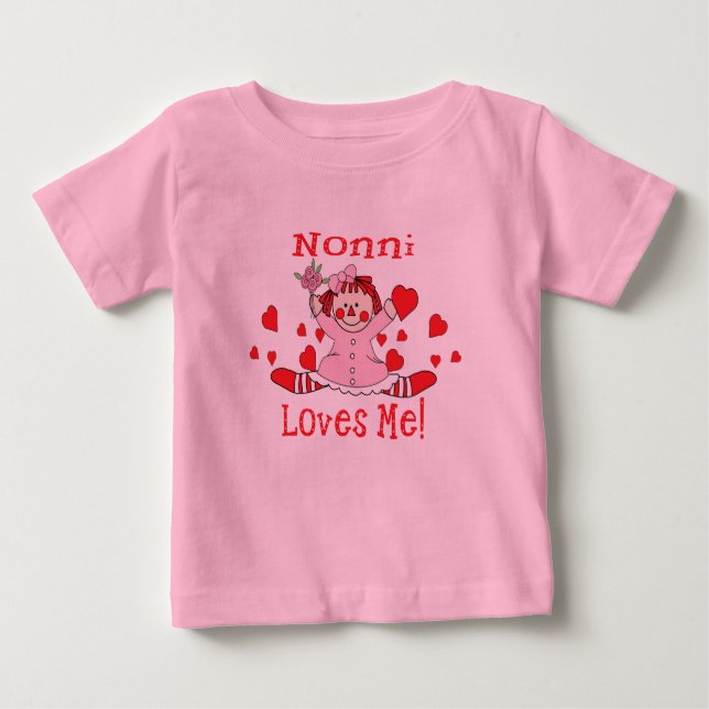 Nonni Liebe Rag Doll Baby T-shirt (Vorderseite)