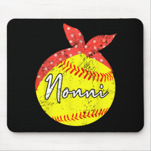 Nonni Softball Ball Mothers Day Mousepad
