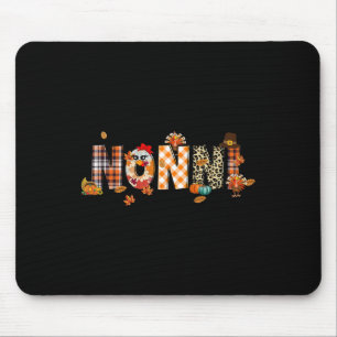 Nonni Truthahn Retro Herbst Autumn Leopard Ernteda Mousepad