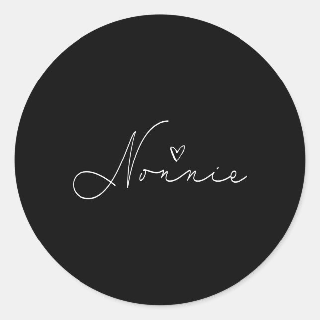 Nonnie Grandma Mothers Day Runder Aufkleber (Vorderseite)