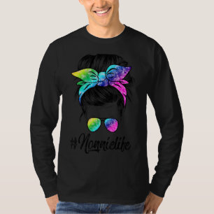 Nonnie Life Messy Hair Bun Gefärbte Krawatte Fraue T-Shirt
