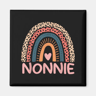 Nonnie Regenbogen Leopard Muttertag Magnet