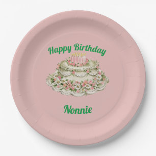 NONNIE ~ VINTAGE GEBURTSTAGSTORTE ~ PAPPTELLER