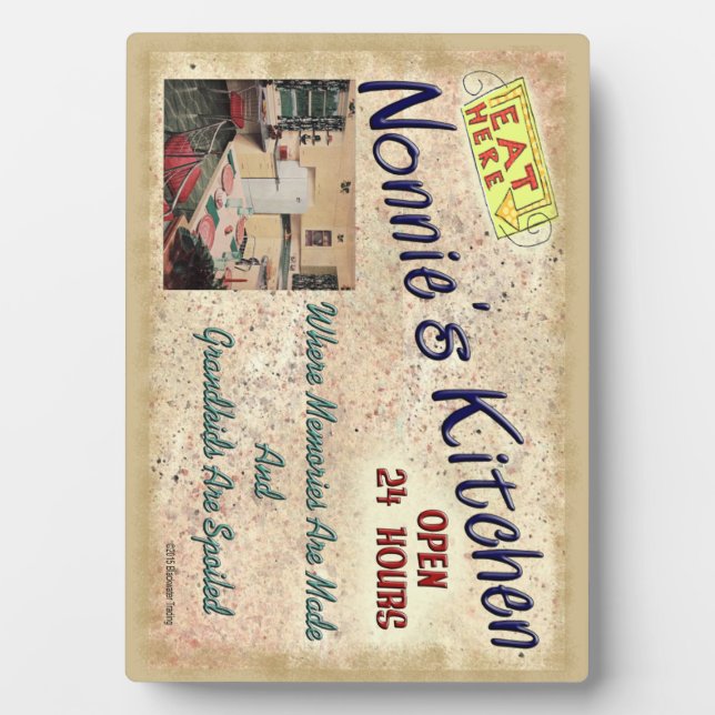 Nonnie's Küche, wo Kinder Plaque verwöhnt werden Fotoplatte (Vorderseite)