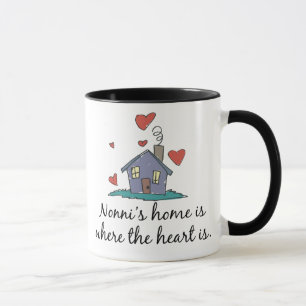 Nonnis Zuhause ist, wo das Herz ist Tasse