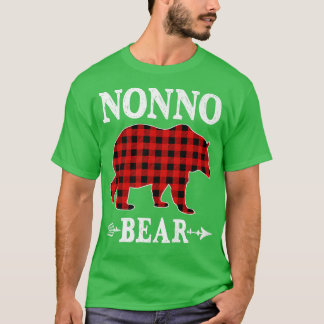 Nonno Bear Christmas Pajama Red Kariert Buffalo Fa T-Shirt