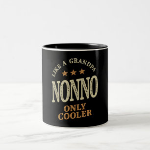 Nonno like a Oper Nur Cooler - Opa Zweifarbige Tasse