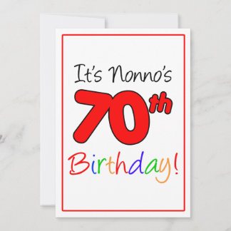 Nonnos 70. Meilenstein Geburtstagsfeier Einladung