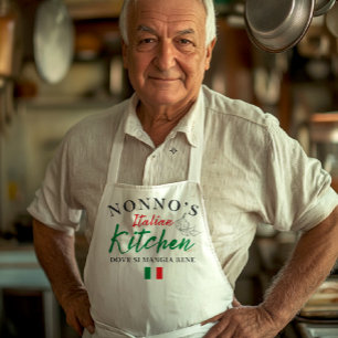 Nonno's Italian Kitchen Apron - Dove Si Mangia Ben Schürze