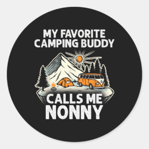 Nonny Camper Meine Lieblings-Camping-Kumpels nenne Runder Aufkleber