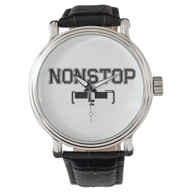 NONSTOP Gym Motivation Hoodie T - Shirt Armbanduhr (Vorderseite)