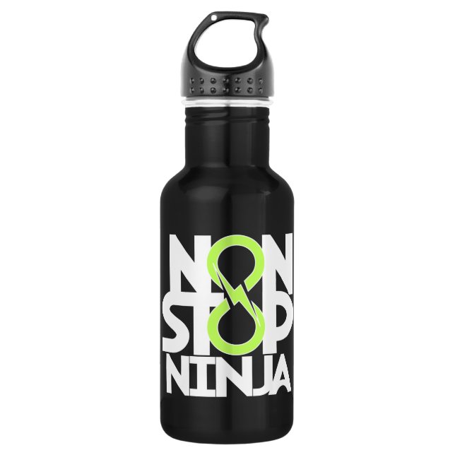 Nonstop Ninja Wasserflasche (Vorderseite)