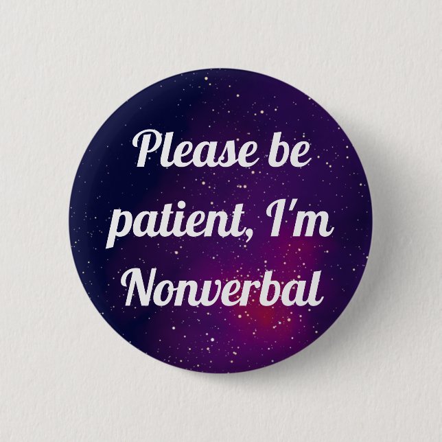 Nonverbal Customizable Galaxy-Identität Button (Vorderseite)
