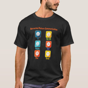 Nonverbale Bildkommunikation Autismus Aba Slp Spe T-Shirt