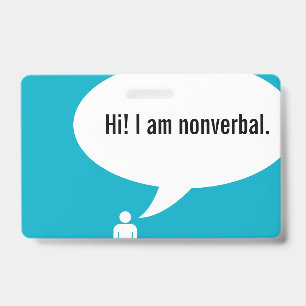 NONVERBALE Sprechblase Ausweis