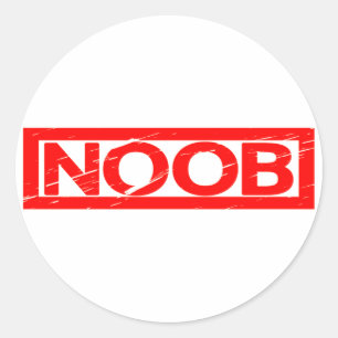 Noob Briefmarke Runder Aufkleber