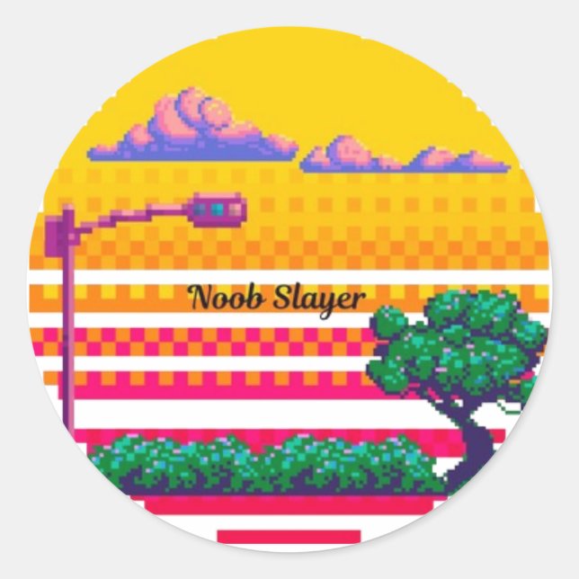 NOOB SLAYER Gamer Aufkleber (Vorderseite)