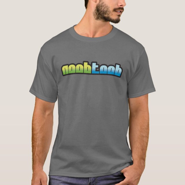 Noobtoob Logo-Grau T-Shirt (Vorderseite)