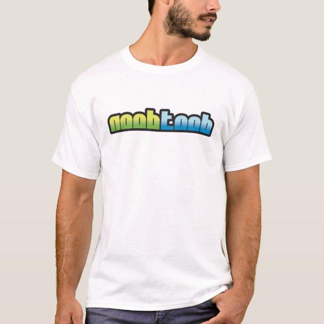NooBTooB Logo-Weiß T-Shirt (Vorderseite)