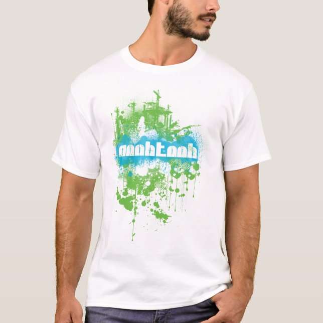 NooBTooB Schmutz-BG Weiß T-Shirt (Vorderseite)