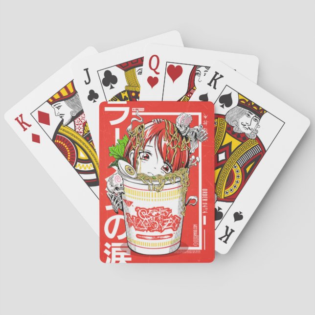 Noodle Anime Girl Card Spielkarten (Rückseite)
