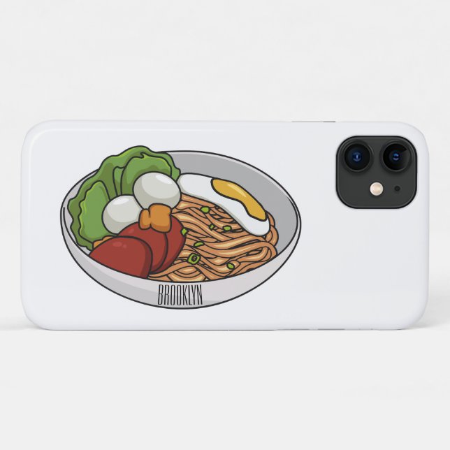 Noodle-Cartoon-Abbildung Case-Mate iPhone Hülle (Rückseite (Horizontal))
