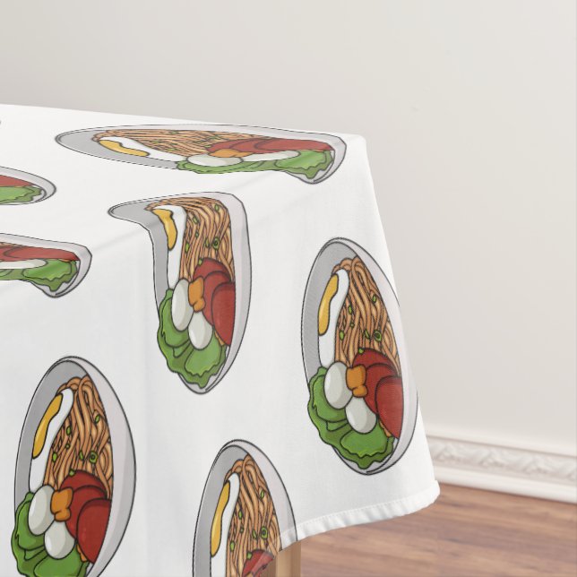 Noodle-Cartoon-Abbildung Tischdecke (Beispiel)