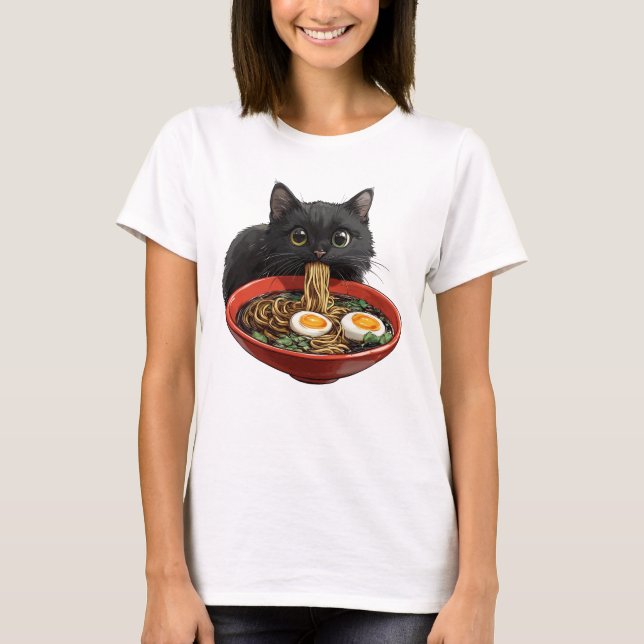 Noodle Cat, Ramen Cat T-Shirt (Vorderseite)
