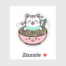 Noodle Kitty - Kawaii Ramen Cat Aufkleber