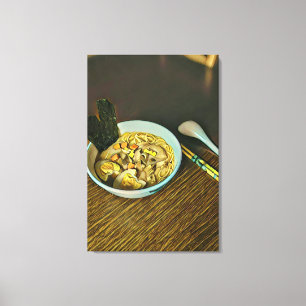 Noodle Liebesdesign Leinwanddruck
