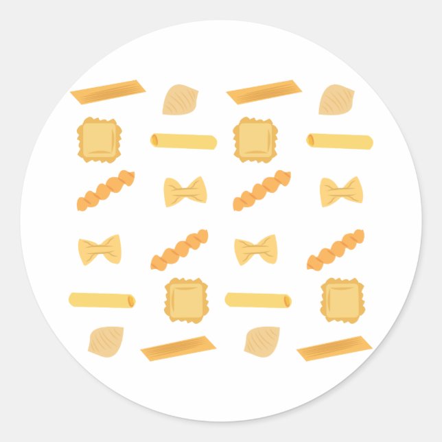 Noodle Shapes Runder Aufkleber (Vorderseite)