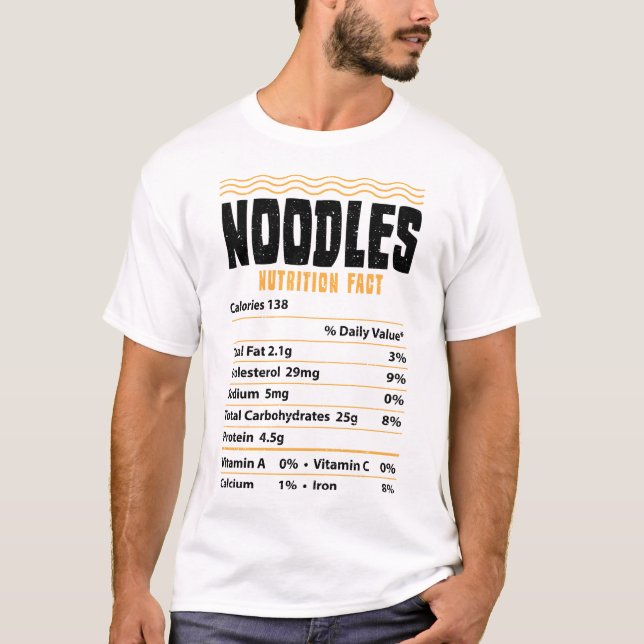 Noodles Nutrition Fakt - Nudeln T-Shirt (Vorderseite)