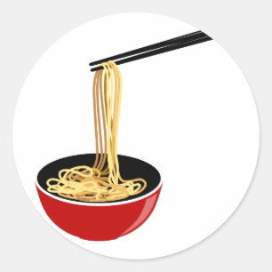 Noodles Runder Aufkleber